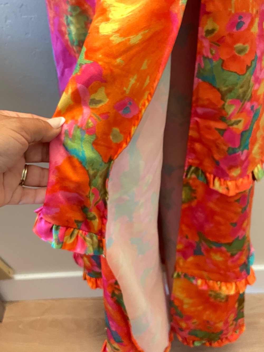 Show Me Your MuMu Lady Corset Maxi Dress — Hot Pink & Orange Floral - Picture 10 of 12